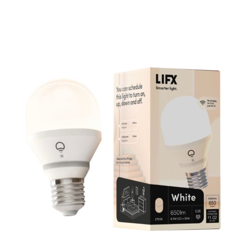 Lifx Smart Bulb E26 650 lumens works with Alexa, Google Assistant, Apple Home